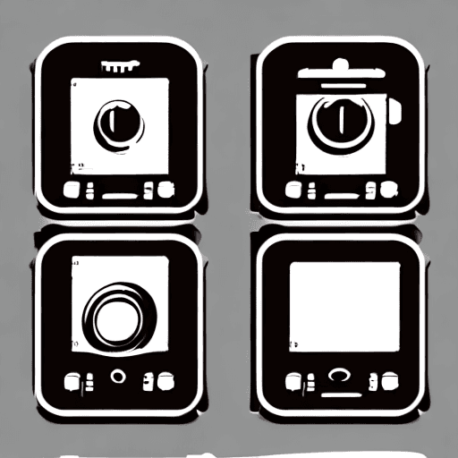 AI generated: appliance icons, 2d icons, refrigerators icons, washer machine icons, dryer machine icons, stove ico...