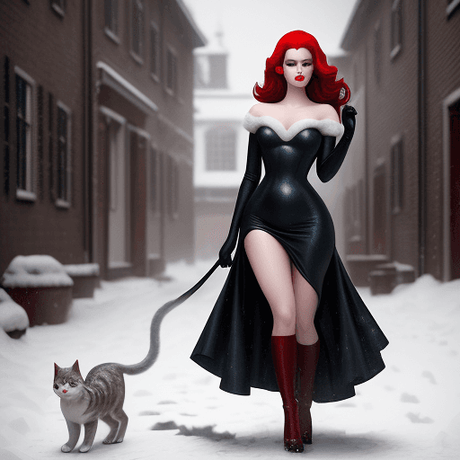 AI generated: Jessica Rabbit beautiful charismatic girl,athletic body, gorgeous figure, interesting shapes, full b...