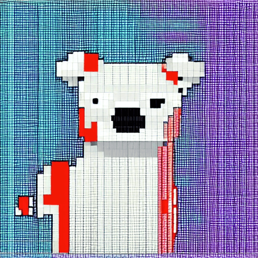 AI generated: 24 x 24 pixel Dalmatian dog kawaii 