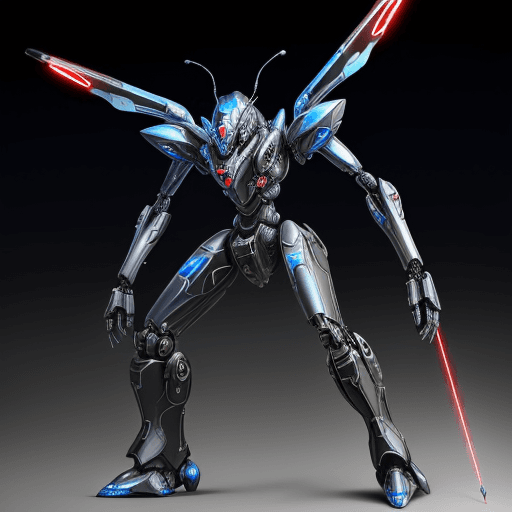 AI generated: 100 the army, max epic, blue ant army with silver armor invasion the planet, gun fire each other wit...