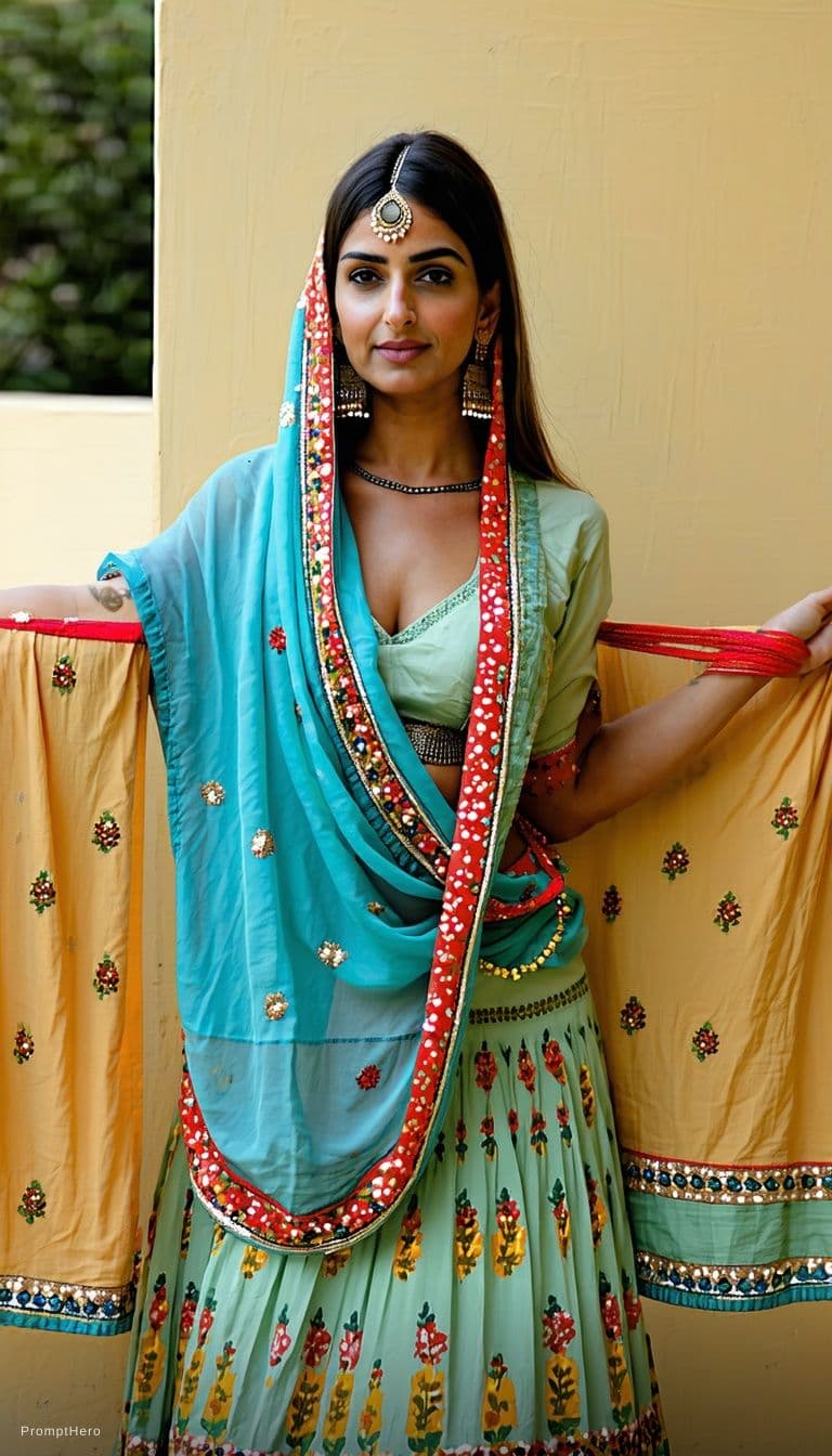 AI generated: Create a sexy girl in india style. and look like sexy.