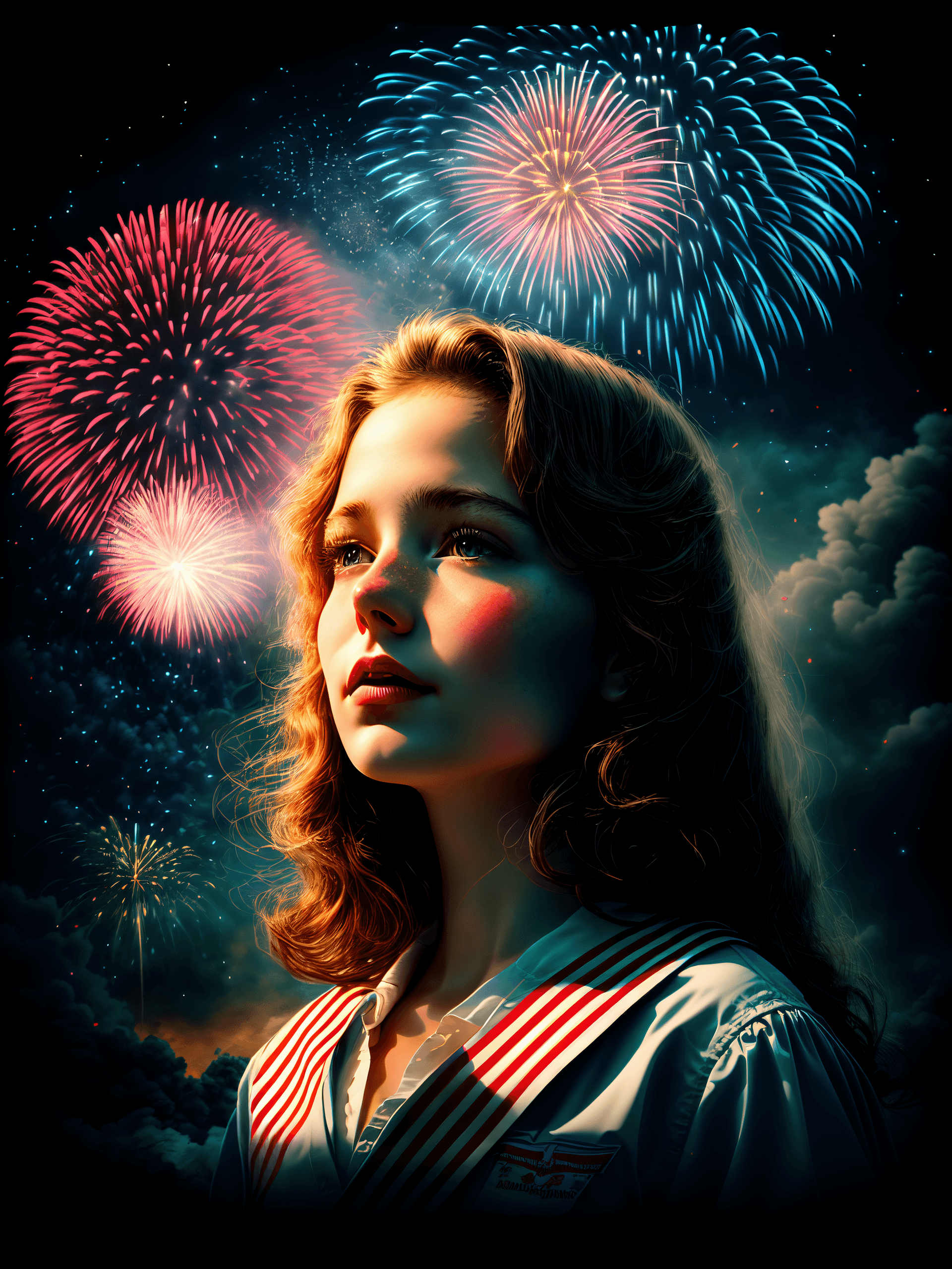 AI generated: (Award Winning , Masterpiece, Illustration:1.2) , The Personification of (Independence Day Holiday:1...