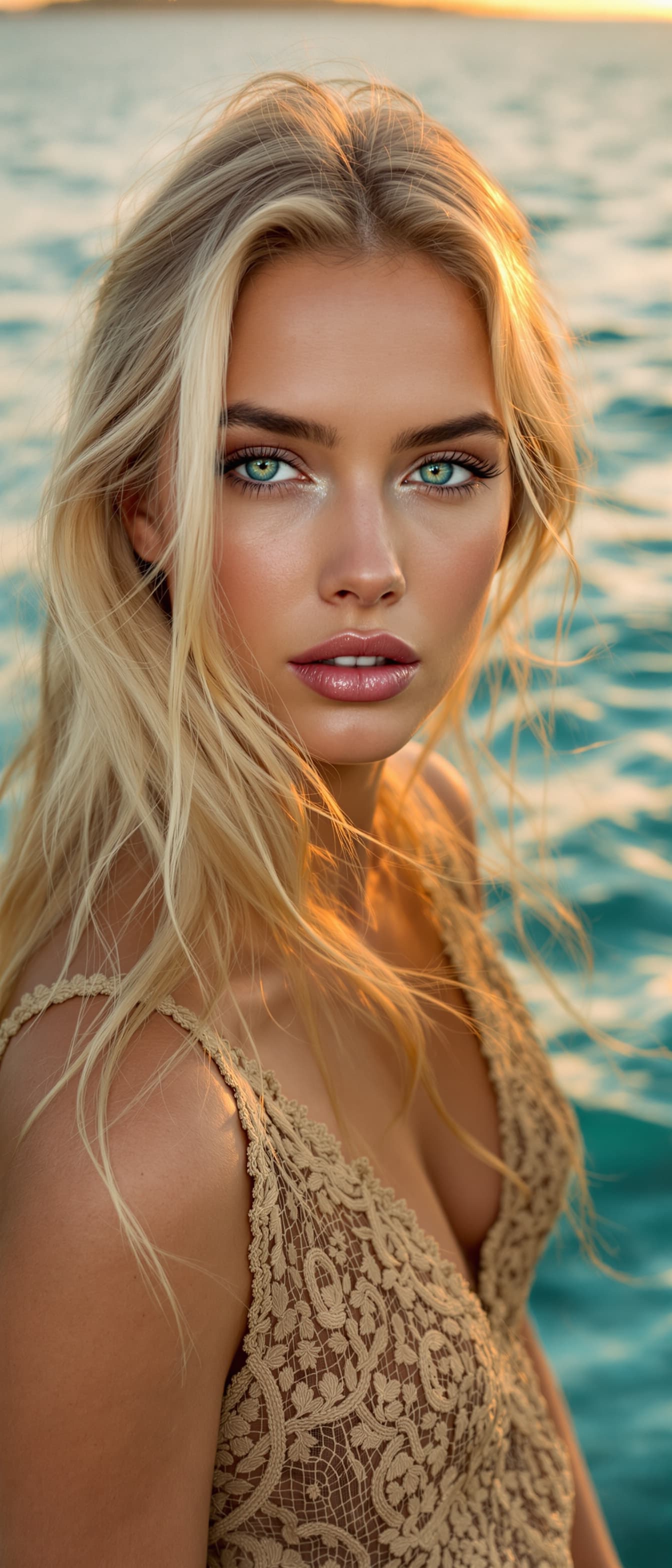 AI generated: "A high-resolution, full-height vertical portrait. Captured with a 120mm lens, features a fair-skin ...