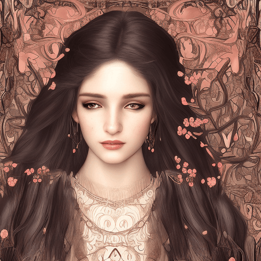 AI generated: beautiful woman, beautiful face flowing hair, intricate dress, mystical, dark gothic, stunning, drea...
