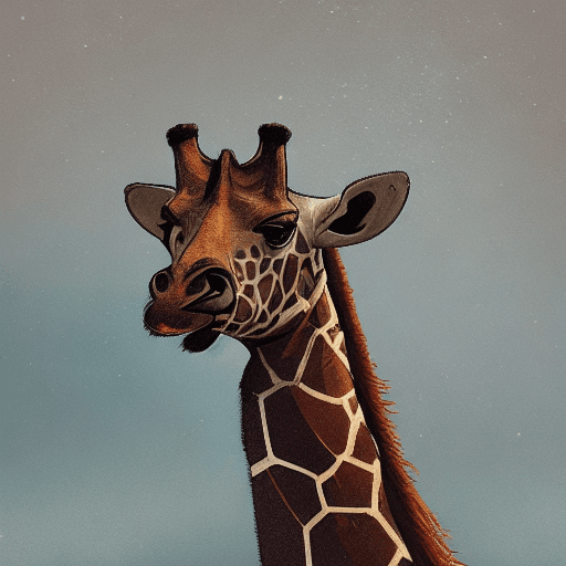 AI generated: dna vector artwork of a samurai riding a giraffe, in the style of dmitri danish, photorealistic deta...