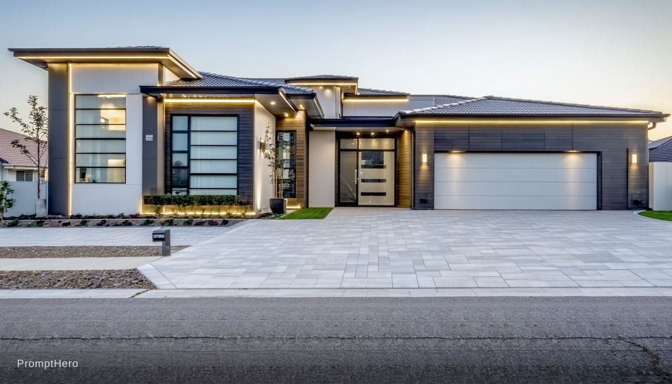 AI generated: re design this elevation and make it smart