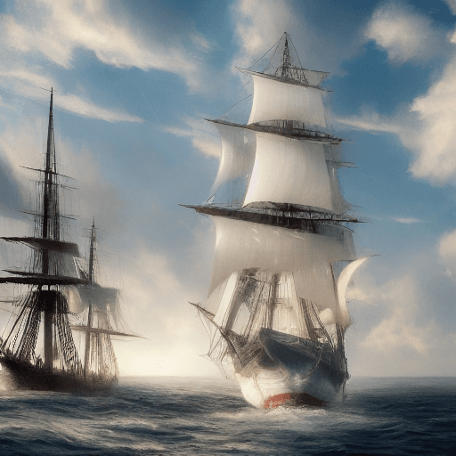AI generated: Photo of a ultra realistic sailing ship, dramatic light, pale sunrise, cinematic lighting, battered,...