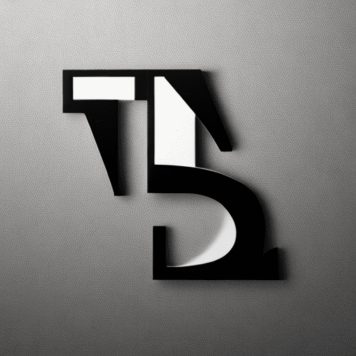 AI generated: logo, black and white, simple shape, letter F and F, drone
