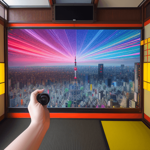 AI generated: photo, student in tokyo, wide fov, wide field of view, wide angle, hyper maximalist, bright saturate...