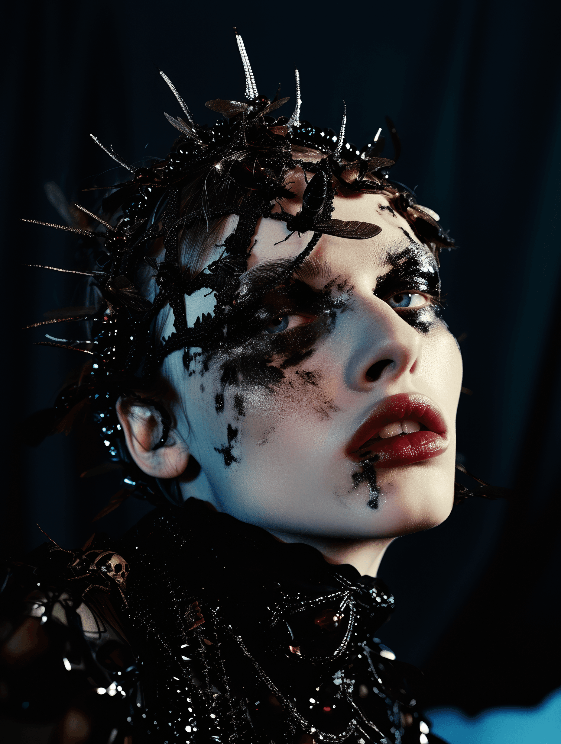 AI generated: starlet adrienne schwarzbichler & tyla oy, in the style of steven klein, gesture, gemstone, frequent...