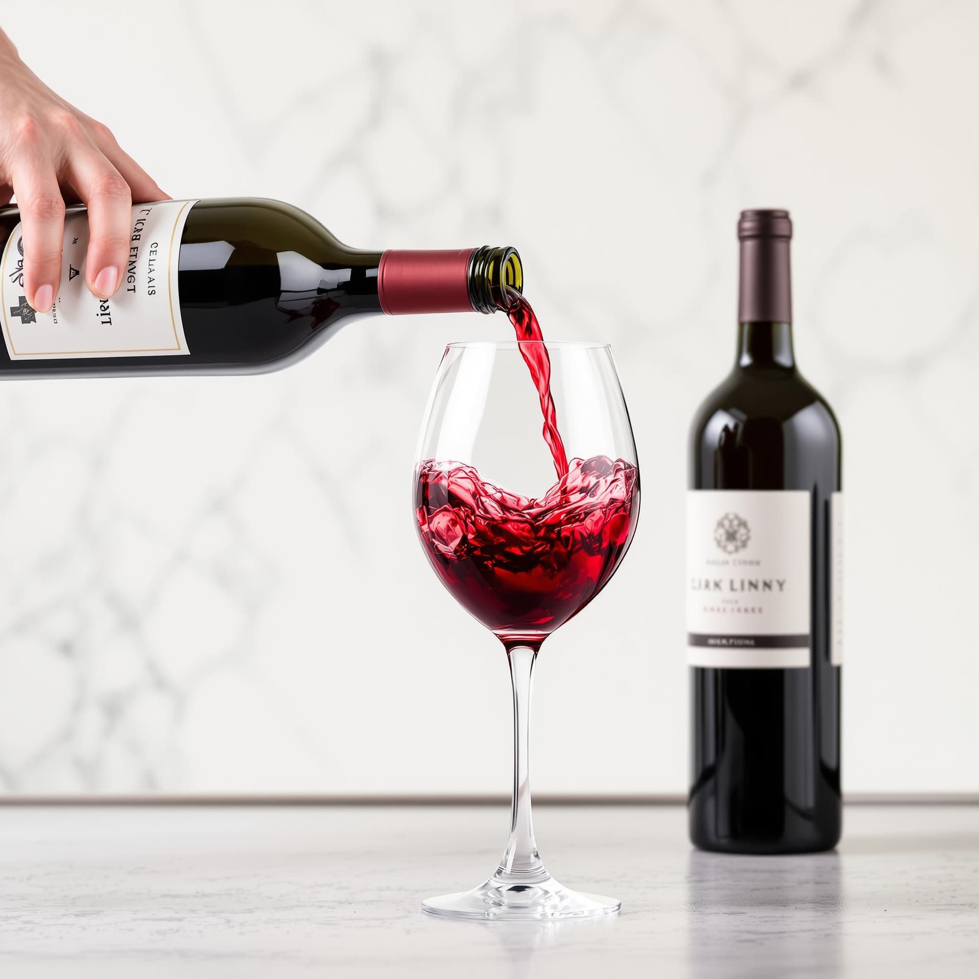 AI generated: wine pouring into wine glass