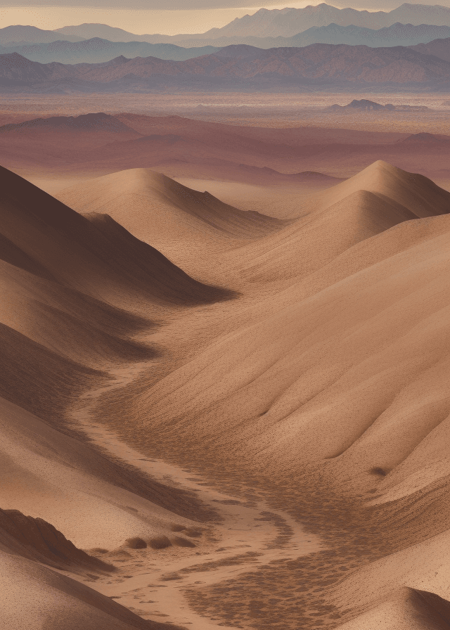 AI generated: The Mojave Desert is a desert in the rain shadow of the southern Sierra Nevada mountains and Transve...