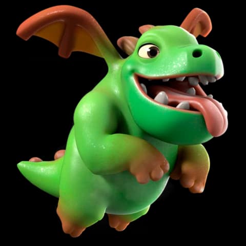 AI generated: red dragon, 3D, stylized