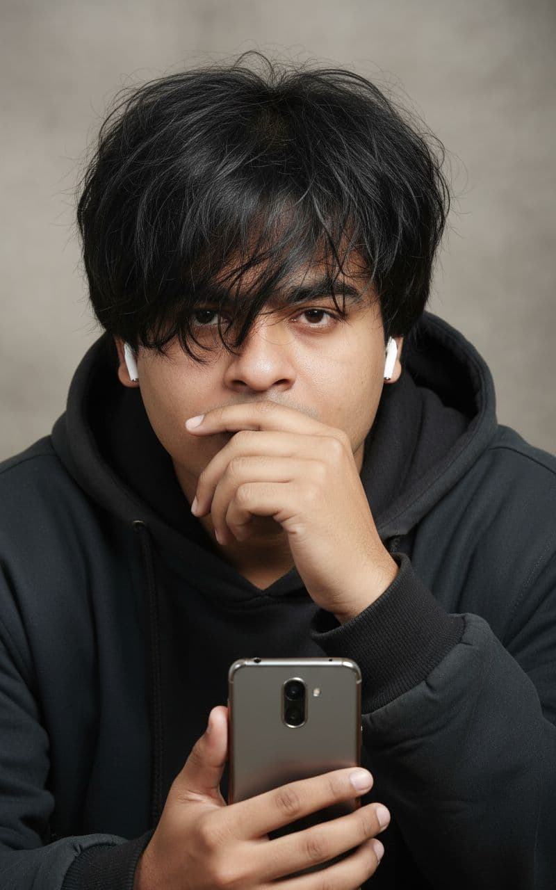 AI generated: A close-up portrait of a person with the same facial features and expression as the original image. ...