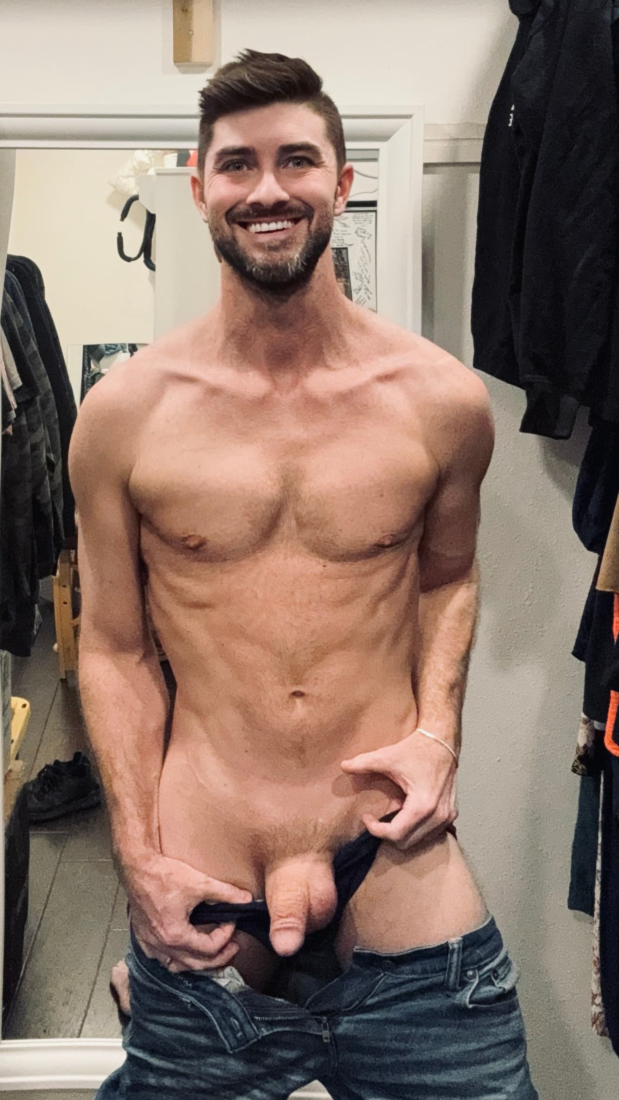 AI generated: Naked man with huge cock
