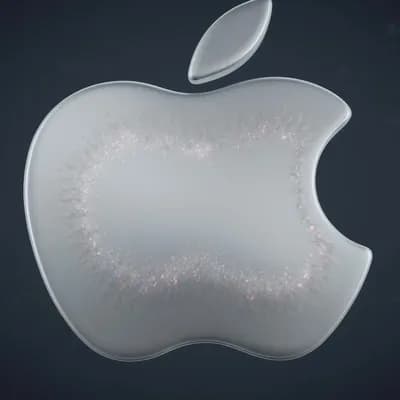 AI generated video: Apple logo as technology, let it shimmer shine and dissolve into liquid becoming liquid but retains ...