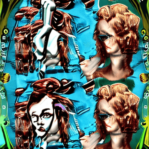 AI generated: Create an image of a tall female satyr warlock with hazel hair, short curled horns, heterochromia in...