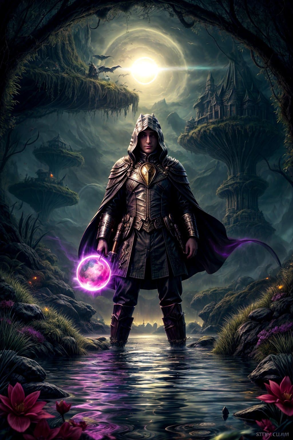 AI generated: scott m. fisher, detailed expressive eyes, fantasy style, depicted is the shadowy glumderg, a curiou...