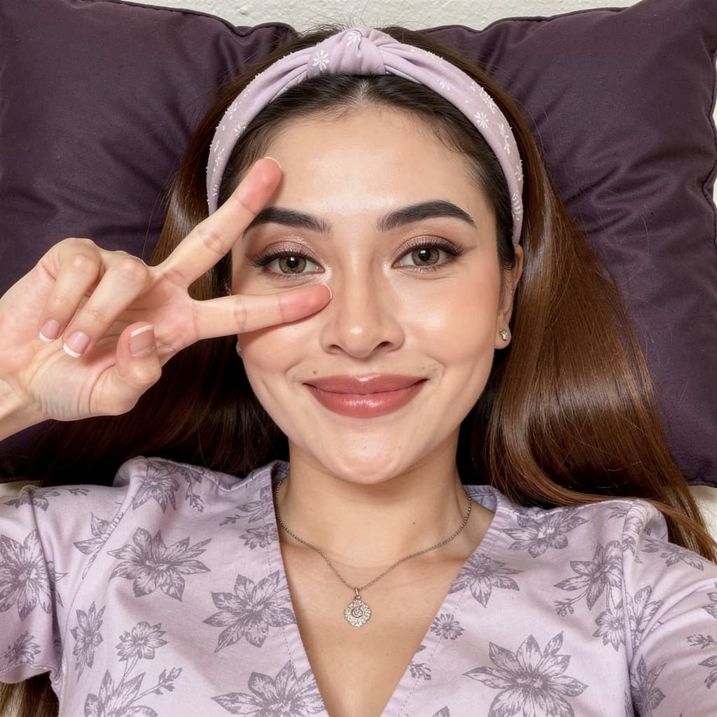 AI generated: @Malikaa:Buatlah sebuah potret selfie seorang wanita muda (dengan wajah menyerupai objek foto yang d...