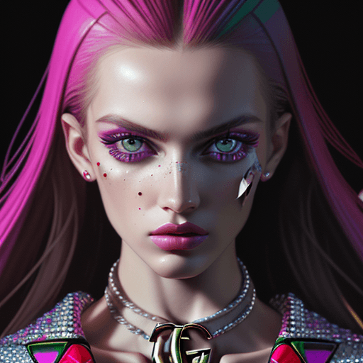 AI generated: broken pixels portrait, vogue aesthetic, cinematic, hyper-realistic, ultra detailed, 8k, UHD, gucci ...