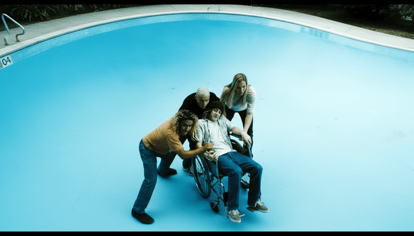 AI generated: Same image frame, view placing the camera from above, drone shot