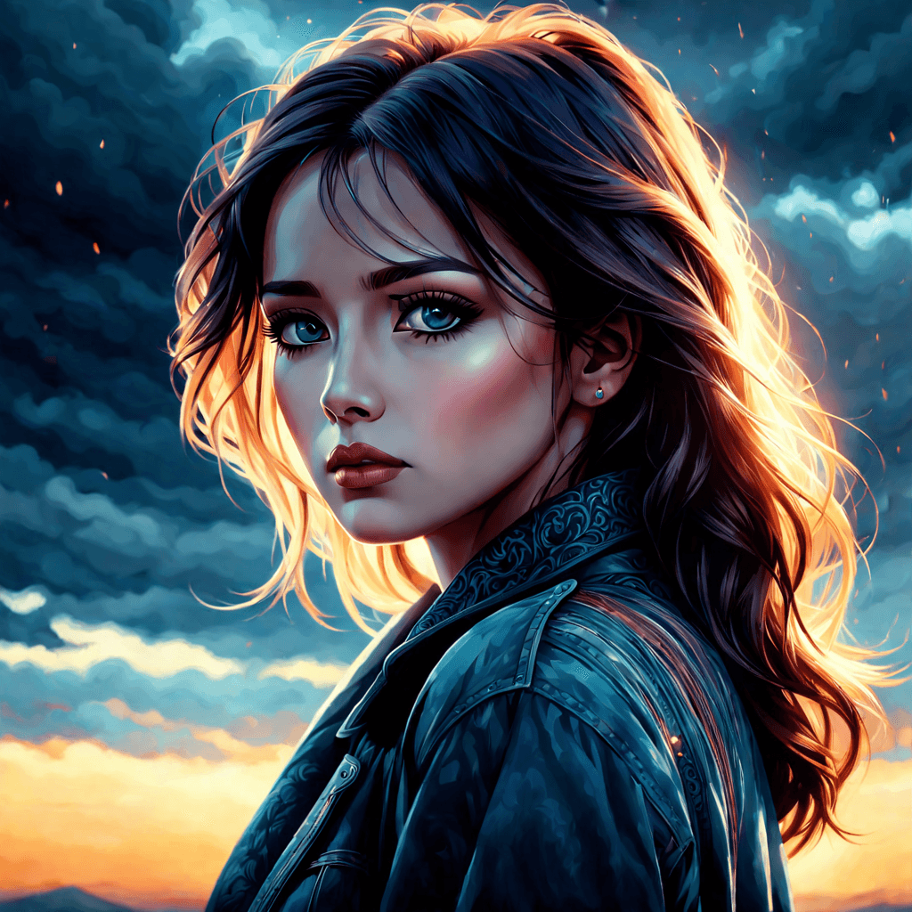 AI generated: "Silent Echoes" A portrait work that conveys a sense of quiet introspection and emotional depth, evo...