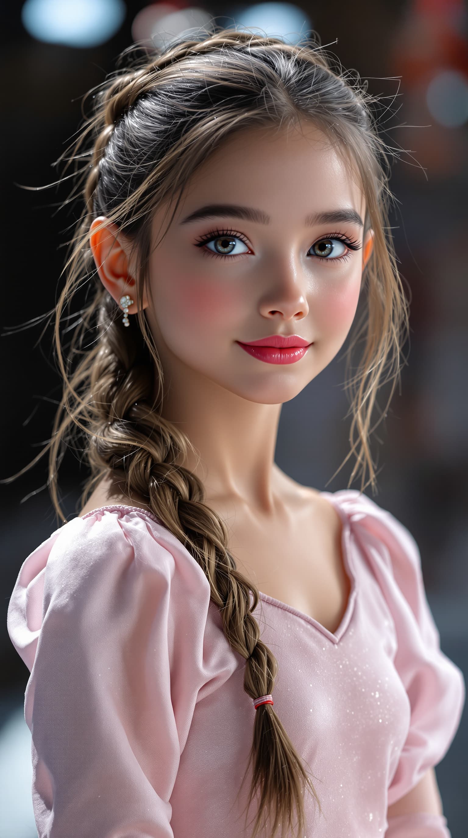 AI generated: A stunning professional photograph captures the world's most beautiful fifth-grade girl, Junior Miss...