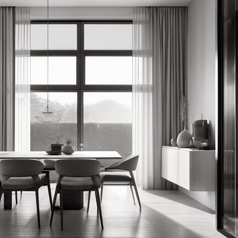 AI generated: Minimalistic Interior Design - Dining Room