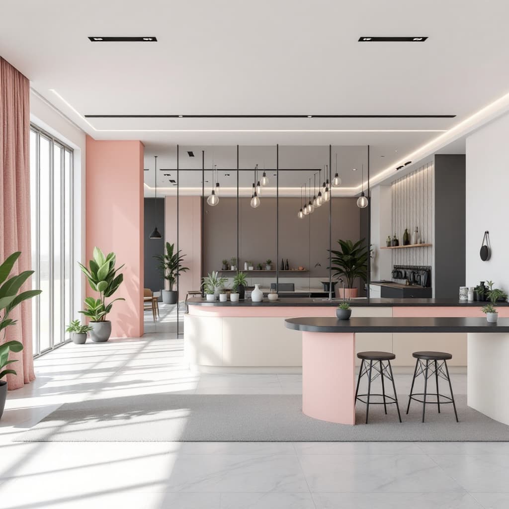 AI generated: Create a facade and interior design for a gym focused on fitness for women. The environment must be ...