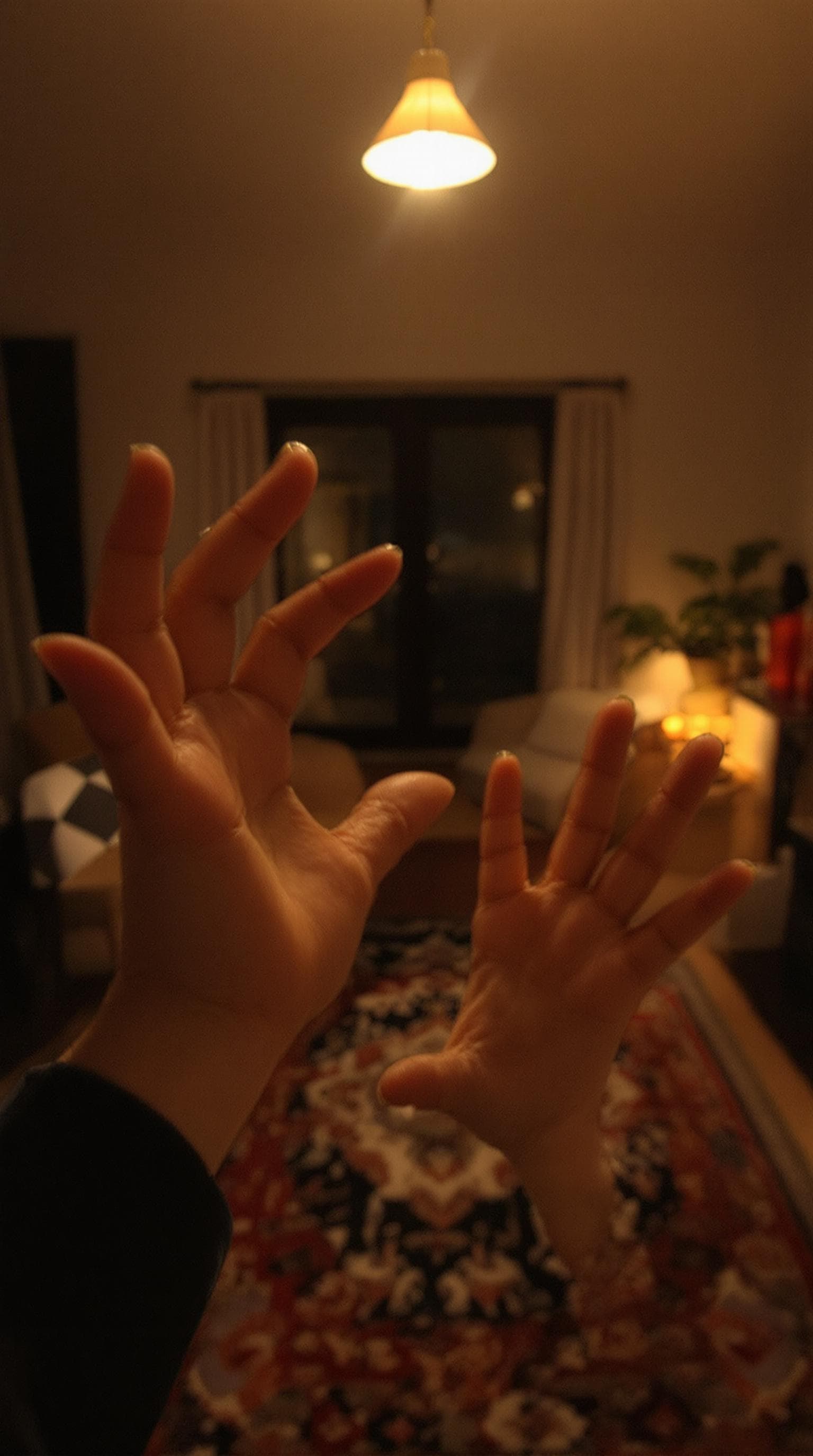 AI generated: POV first-person, I’m dancing in my living room, enjoying the rhythm of a traditional Iranian dance....
