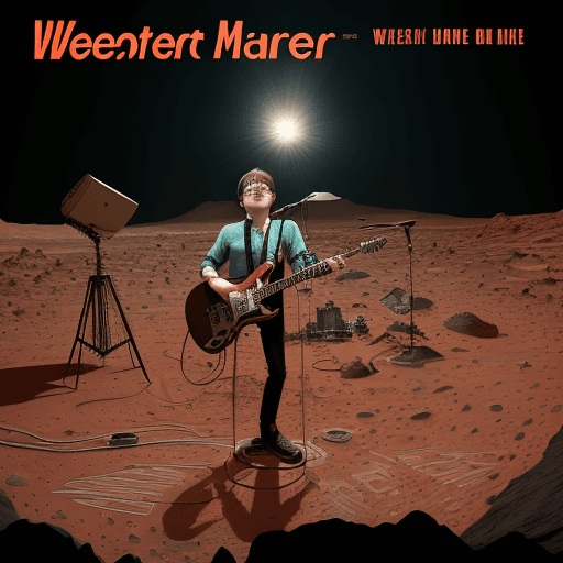 AI generated: weezer live on mars, high quality
