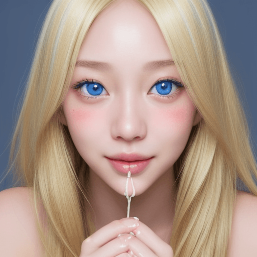 AI generated: cum on face, beautiful face, blonde, blue eyes, a lot of cum, happy, blushing, Asian, cute, perfect