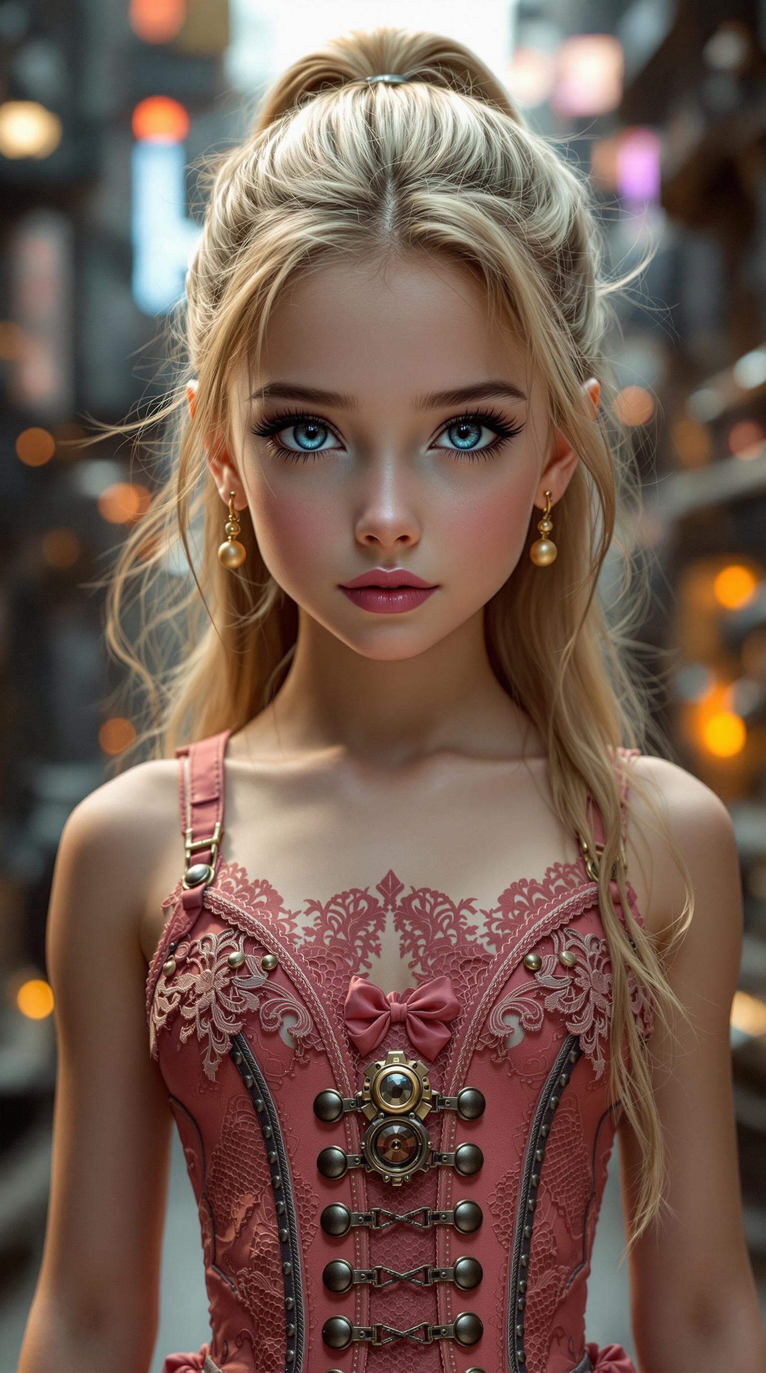 AI generated: a professional photo of a exceptionally beautiful girl in the world (age 10), (ten year old), highly...