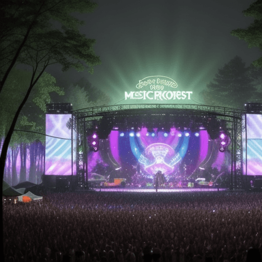 AI generated: electric forest music festival 