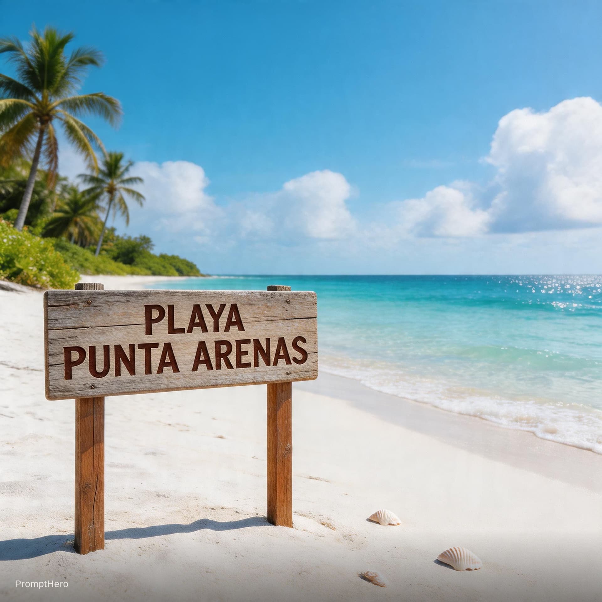 AI generated: Crea una imagen hiper realista de una playa del caribe llamada playa punta arenas  sin personas 