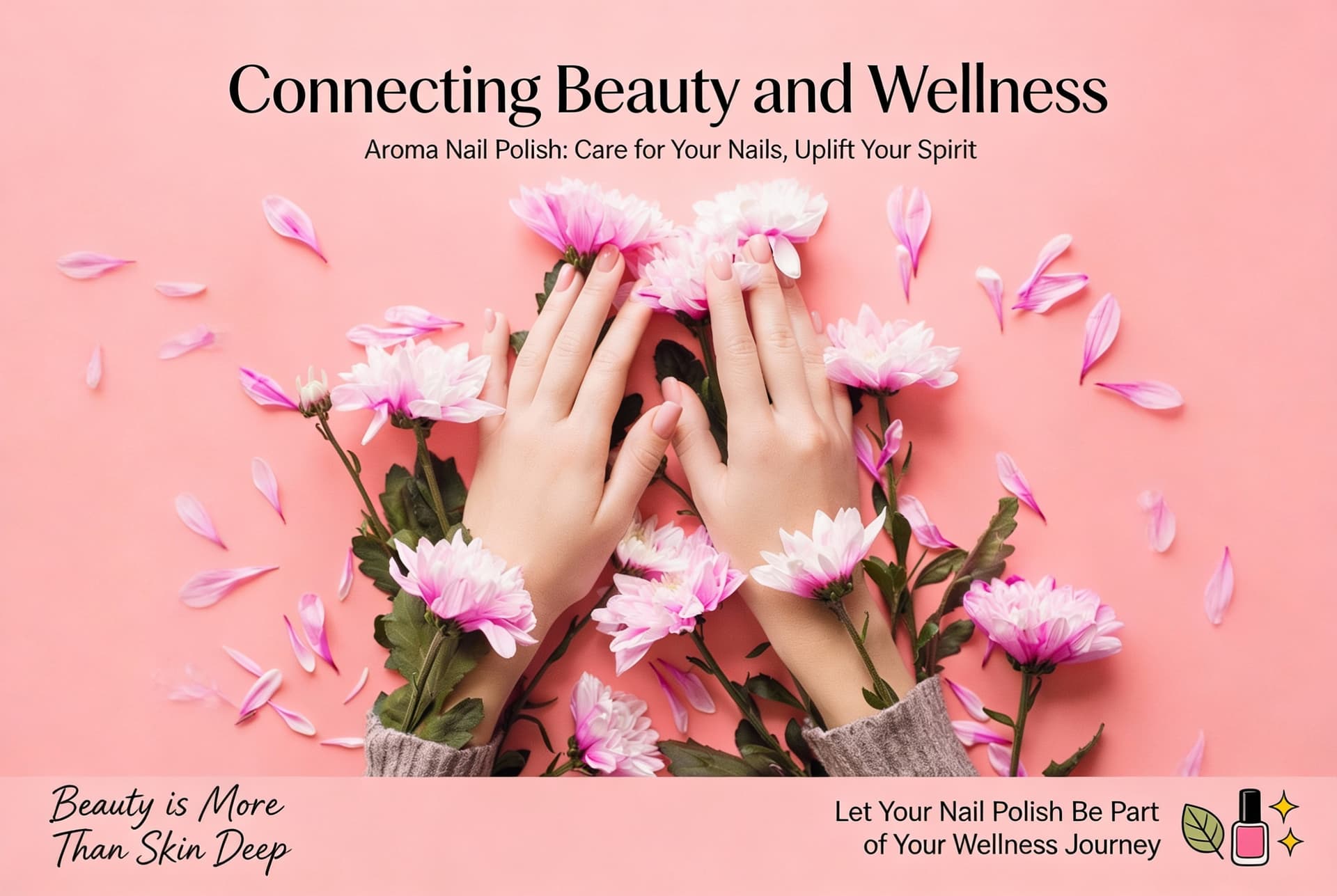 AI generated: Connecting Beauty and Wellness

When beauty products support wellness, you win twice. Aroma Nail Pol...