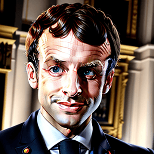 AI generated: Emmanuel Macron 