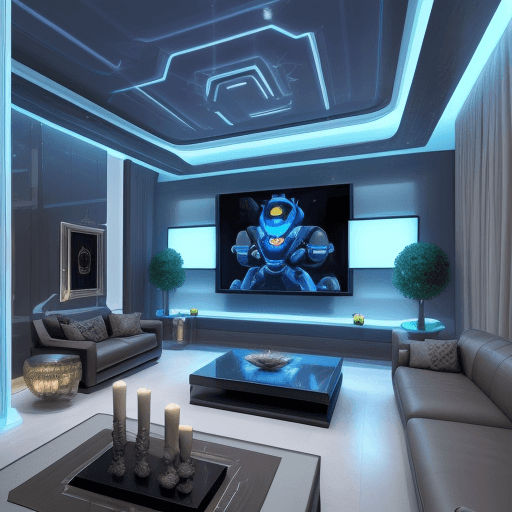 AI generated: A futuristic megamansion with luxurious finish