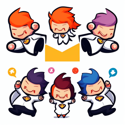 AI generated: ((style cartoon, cute Super Deformed Character, white border, high quality, colorful, Detailed illus...