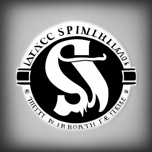 AI generated: black and white logo with letters SS