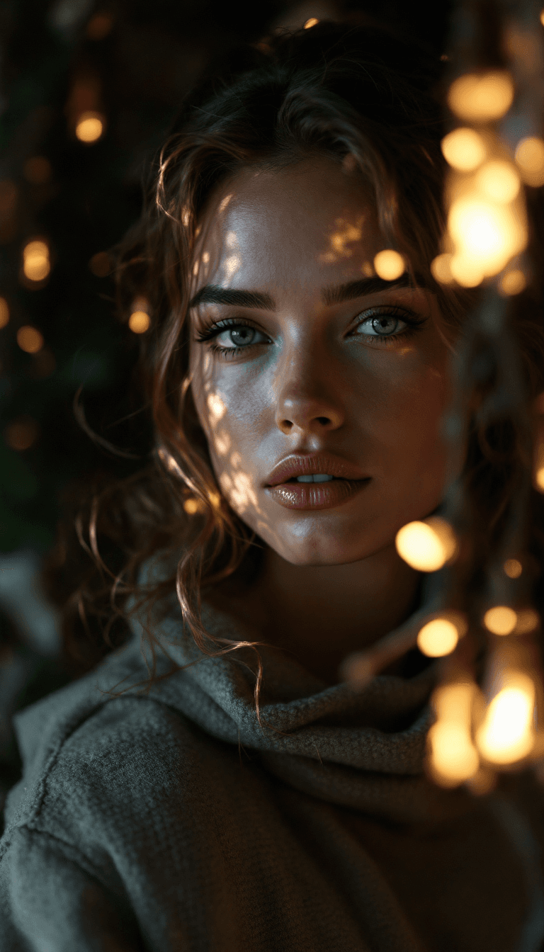 AI generated: Cinematic shot, beautiful supermodel wearing , detailed face, organic interior, Cinematic - Shadow -...