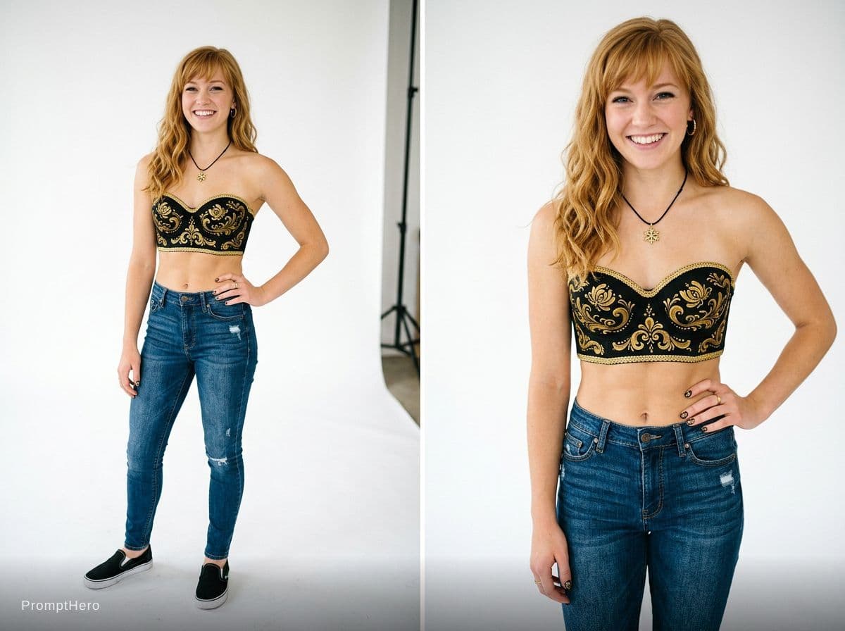 AI generated: Real Life 2010s Photoshoot of smiling athletic 20 year old Princess Anna from Frozen with loose hair...