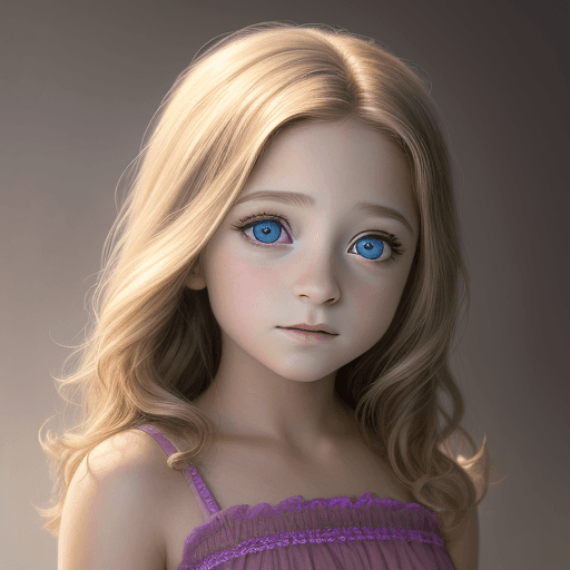 AI generated: girl 10 years old, Jackie Evancho, professional photo, hyperrealism, 8k, 