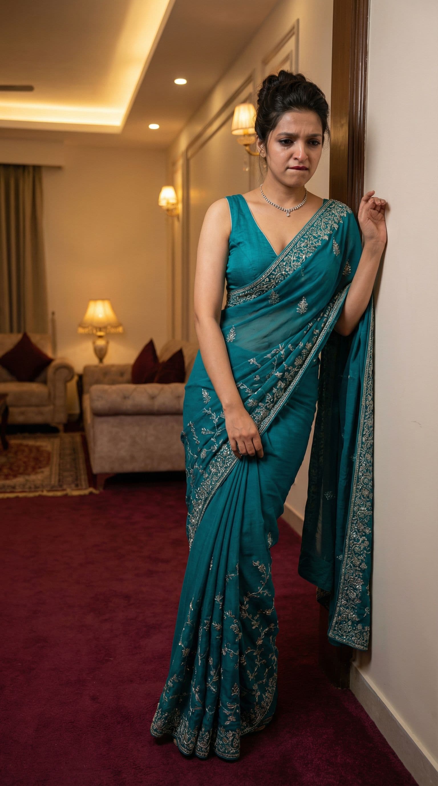 AI generated: Full body view  of most beautiful girl as most beautiful indian realstic girl with plus size FLAT st...