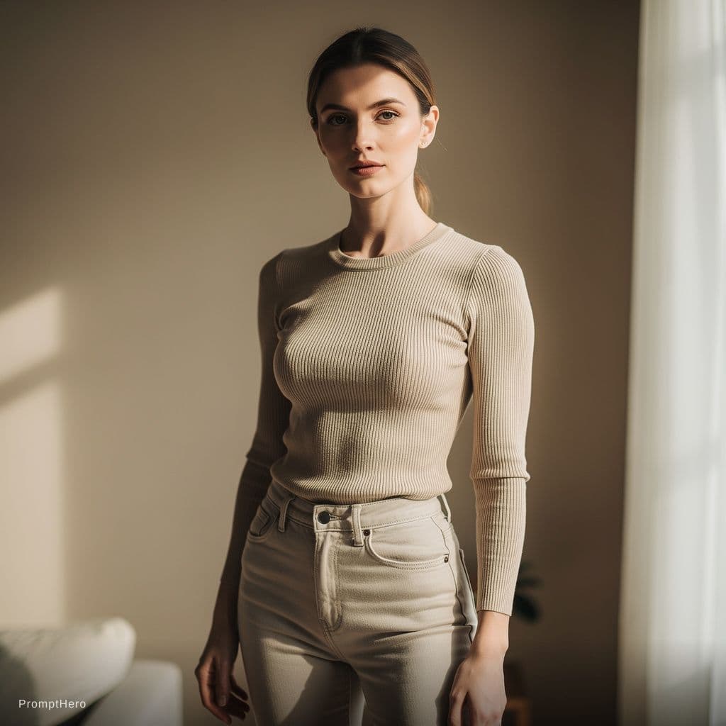AI generated: sexy girl,use g-string underwar,big boobs,cury hip,pale skin,RAW,softlight