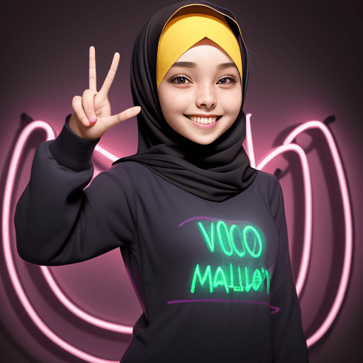 AI generated: masterpiece, girl wear hijab alone, smiling, solo, incredibly absurd, hijab, smiling, no background,...
