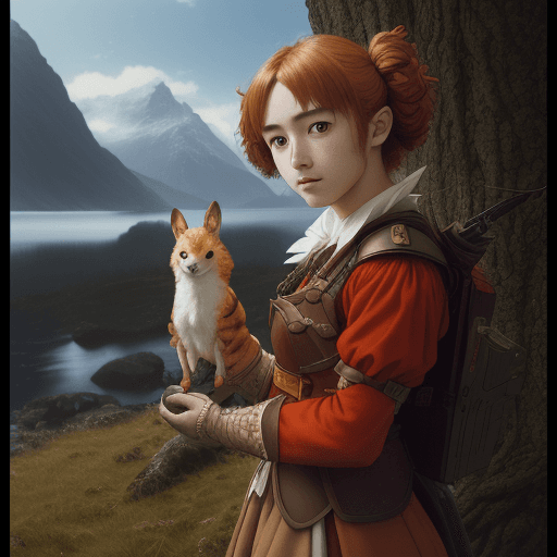 AI generated: the anime character holding a piece of paper as an animal, in the style of max rive, detailed costum...