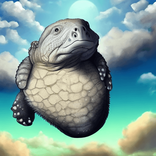 AI generated: Crea un animal manati al estilo animado con las manos alzadas al cielo, el fondo que sea en blanco.
...