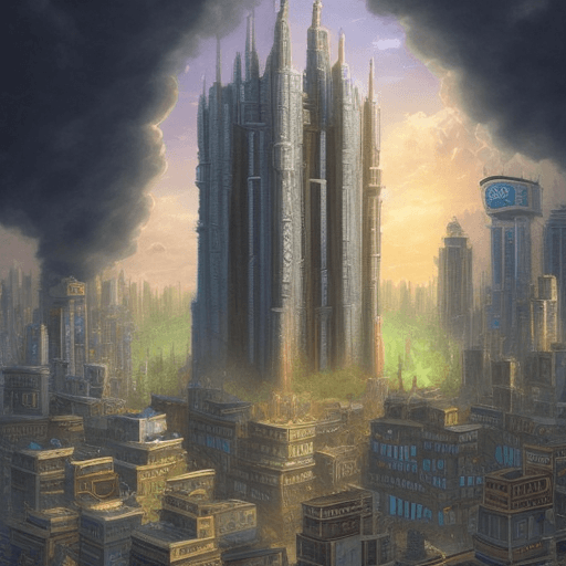 AI generated: a great god city