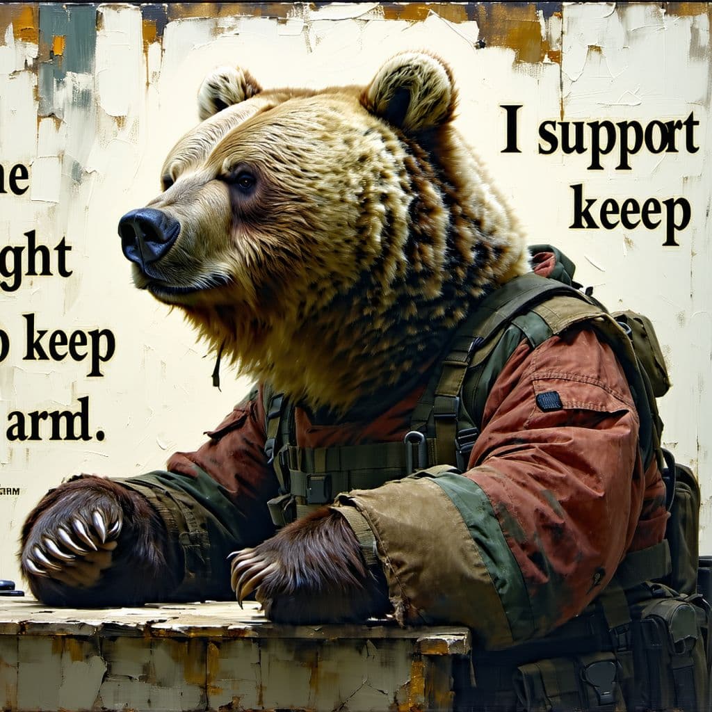 AI generated: I support the right to keep and arm bears